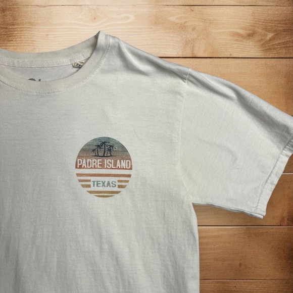 Blue 84 Men's‎ White Padre Island TX Short Sleeve T-Shirt  Size Small - Picture 2 of 6